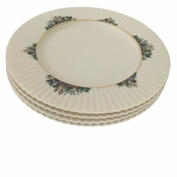 VTG Lenox 4 Rutledge P-303 Dinner Plate 10 7/8″ Raised Enamel Discontinued 24K - Picture 6 of 8